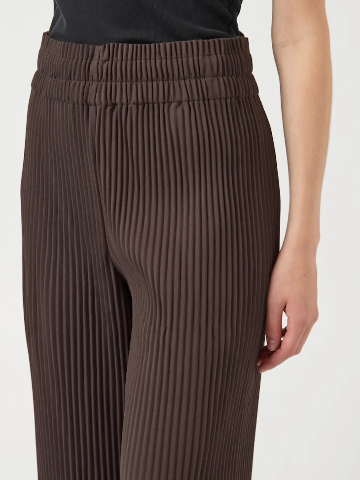 Y.A.S naisten housut K Yasalisa HW Pant S. Noos, Chocolate Brown