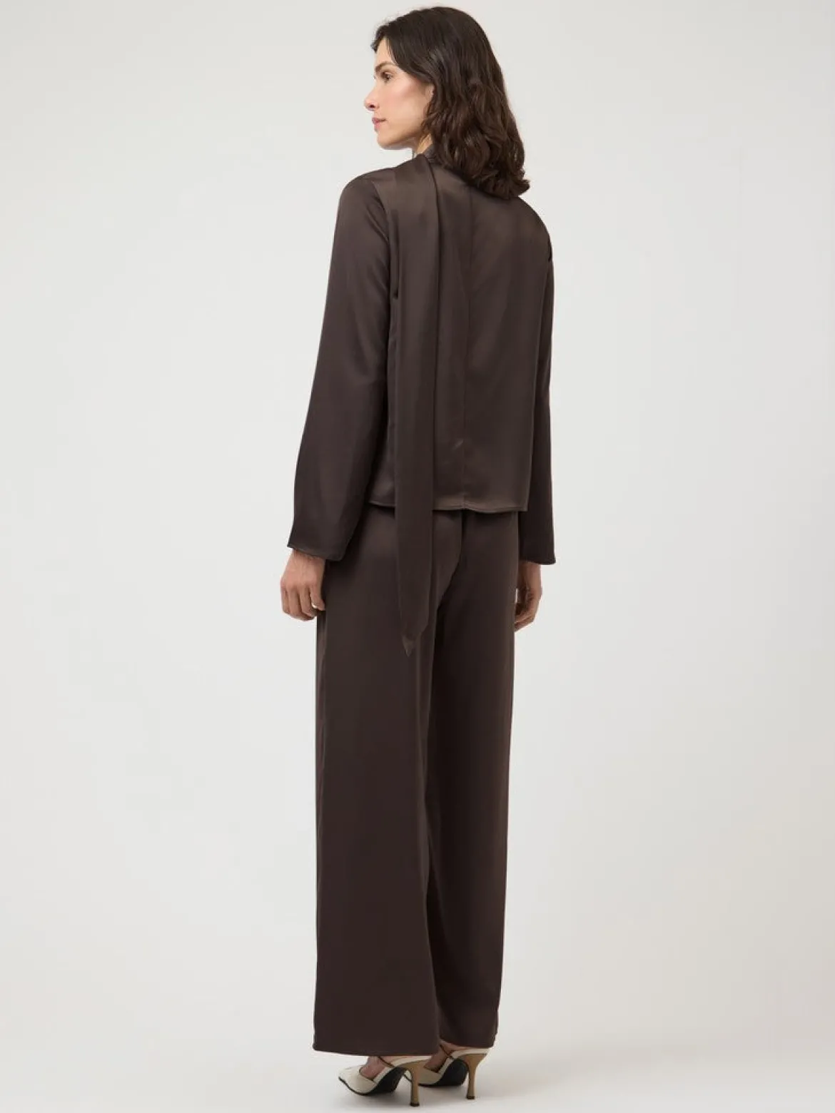 Y.A.S naisten housut Yaspella, Chocolate Brown