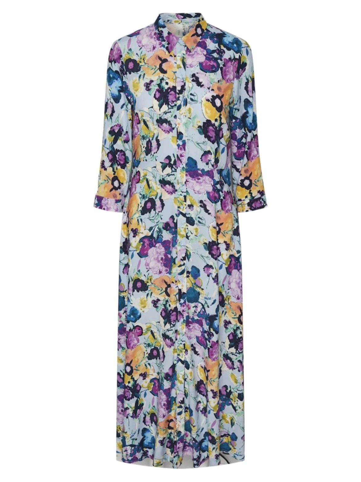 Y.A.S Naisten Maksimekko YASSAVANNA LONG SHIRT DRESS Sininen Kuosi