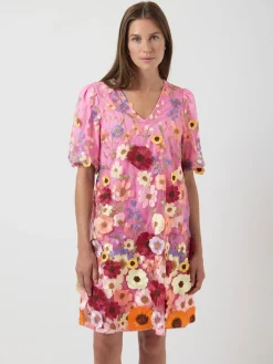 Y.A.S naisten mekko YASFlowering SS Dress, Pink Lavender Multi