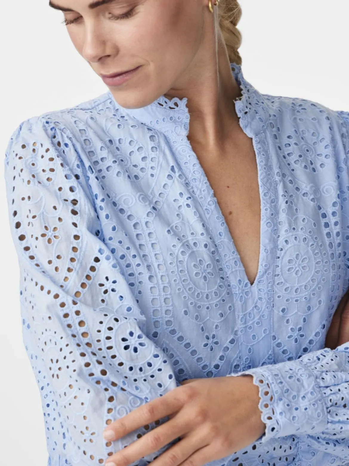 Y.A.S Naisten Mekko YASHOLI LS DRESS S Vaaleansininen