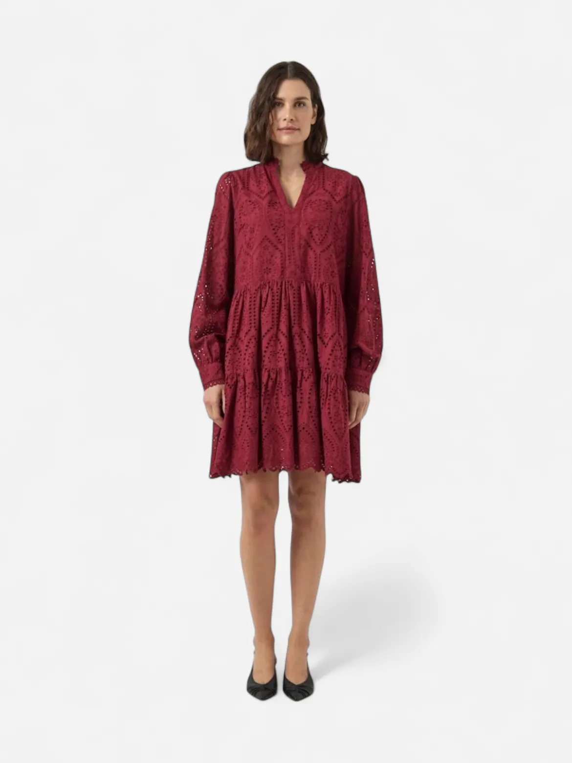 Y.A.S Naisten Mekko YASHOLI LS DRESS S Tibetan Red