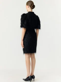 Y.A.S naisten mekko Yasilza Sequin Dress, musta
