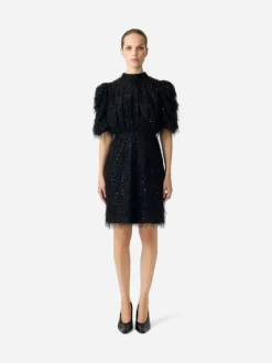 Y.A.S naisten mekko Yasilza Sequin Dress, musta