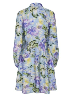 Y.A.S naisten mekko, YASKAYA LS SHIRT DRESS S Sininen Kuosi