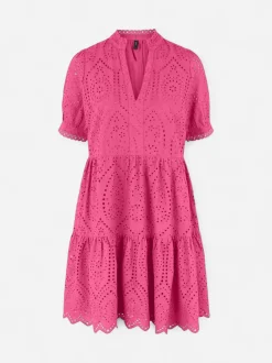 Y.A.S Naisten Minimekko YASHOLI SS DRESS Koralli