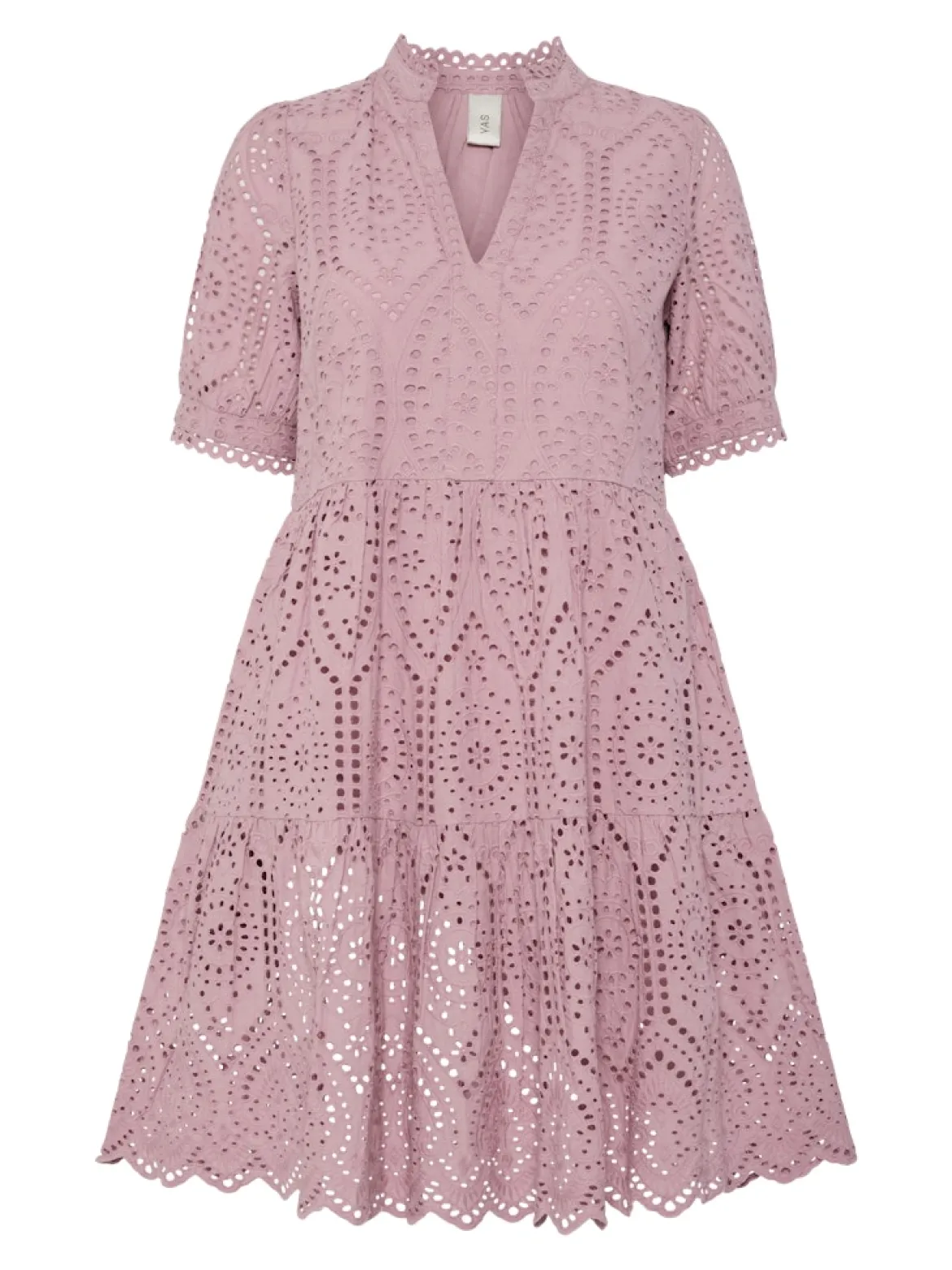Y.A.S Naisten Minimekko YASHOLI SS DRESS Vaaleanpunainen