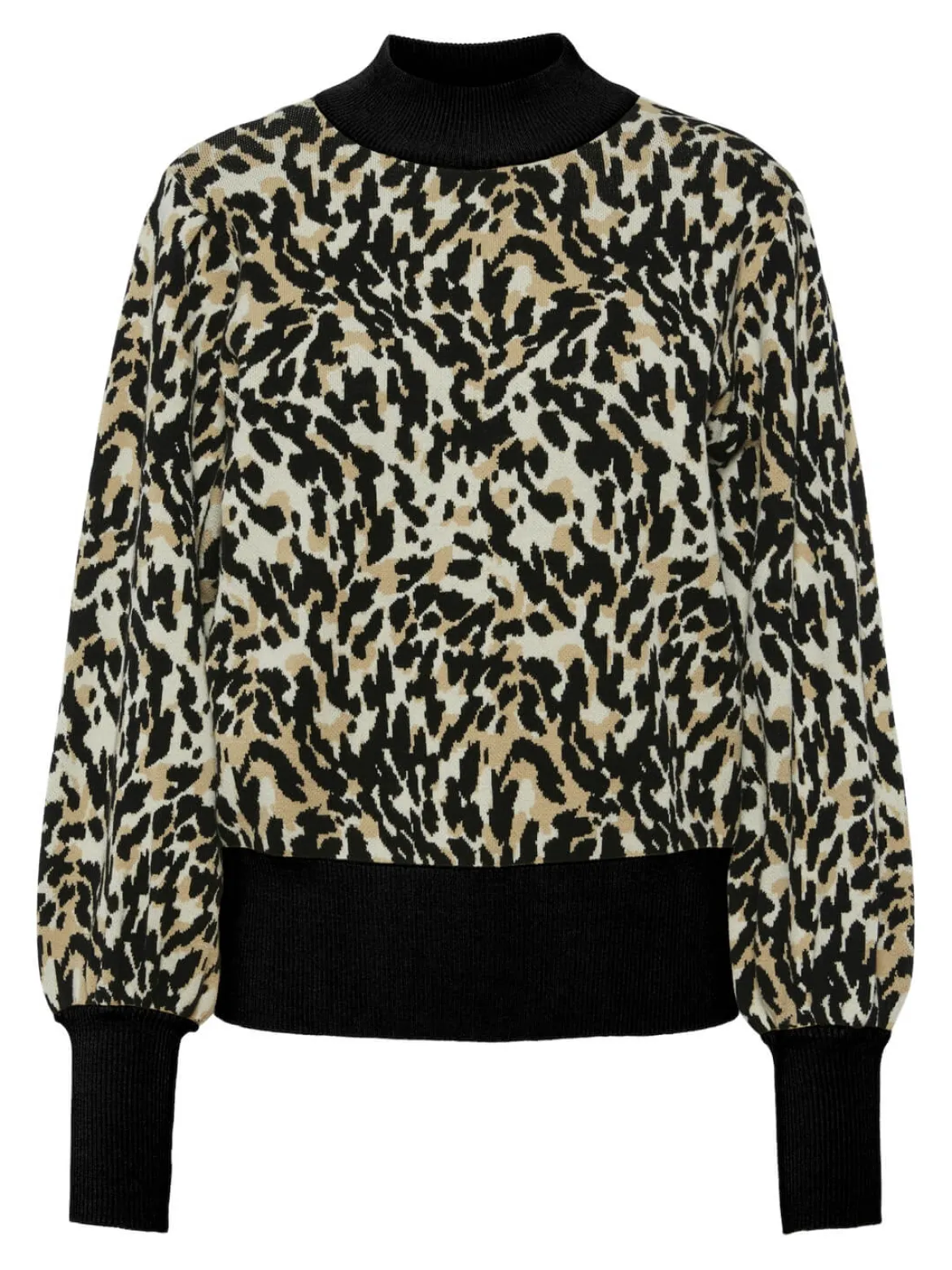 Y.A.S Naisten Neulepusero, YASFONNY LS KNIT PULLOVER S. NOOS Beige Kuosi