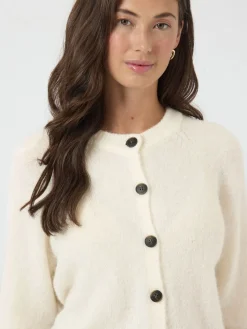 Y.A.S naisten neuletakki YASJOHI Wool Blend Knitted Cardigan, Pristine
