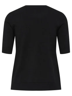 Y.A.S naisten neule, YASLENA SS KNIT PULLOVER S. Black