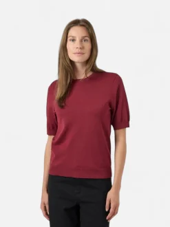 Y.A.S naisten neule, YASLENA SS KNIT PULLOVER S. Tibetan Red