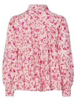 Y.A.S naisten paitapusero YASPALA LS Shirt, pinkki kuosi