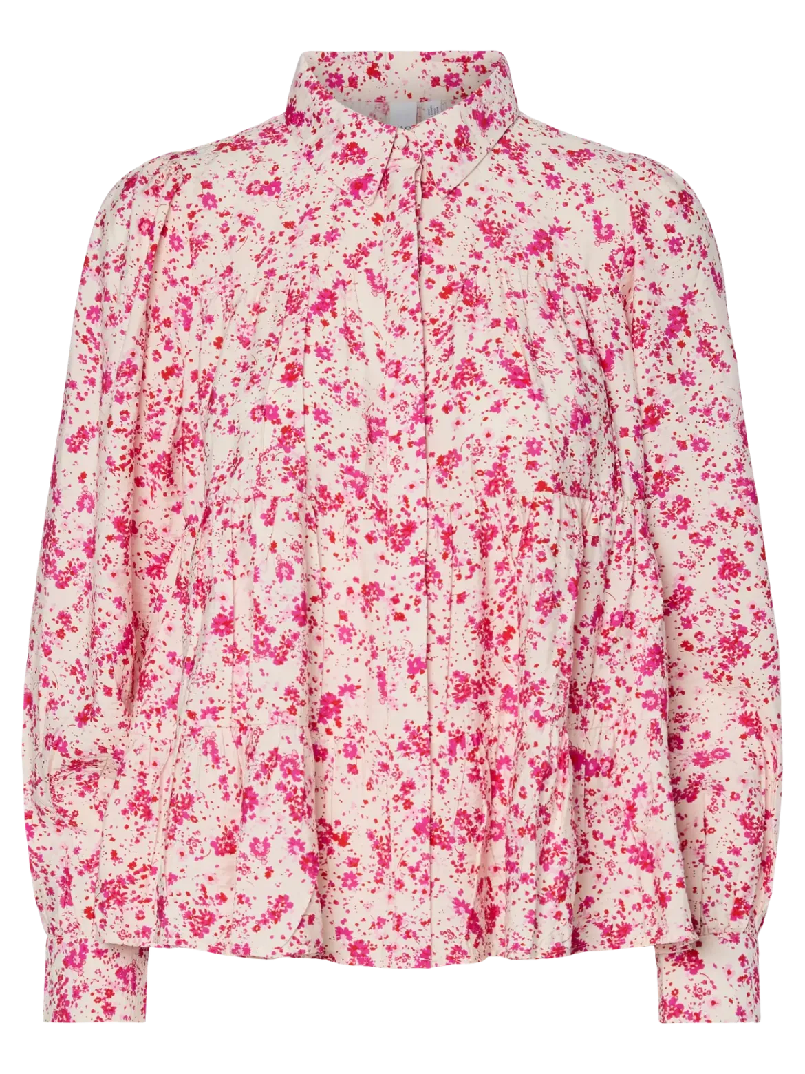 Y.A.S naisten paitapusero YASPALA LS Shirt, pinkki kuosi