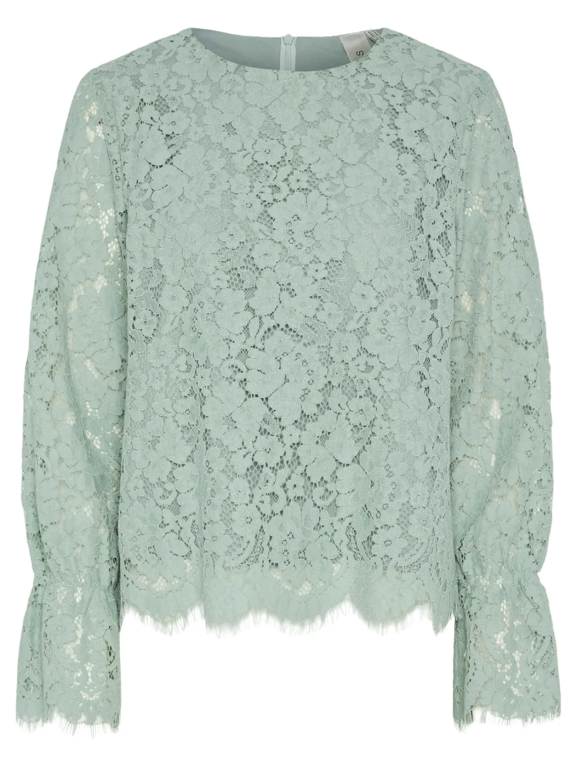 Y.A.S naisten paita, YASPERLA LS LACE TOP S Vaaleanvihreä