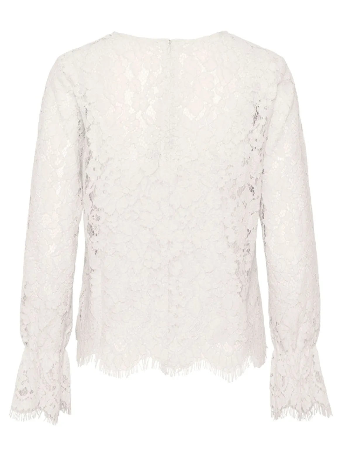 Y.A.S naisten paita, YASPERLA LS LACE TOP S Luonnonvalkoinen