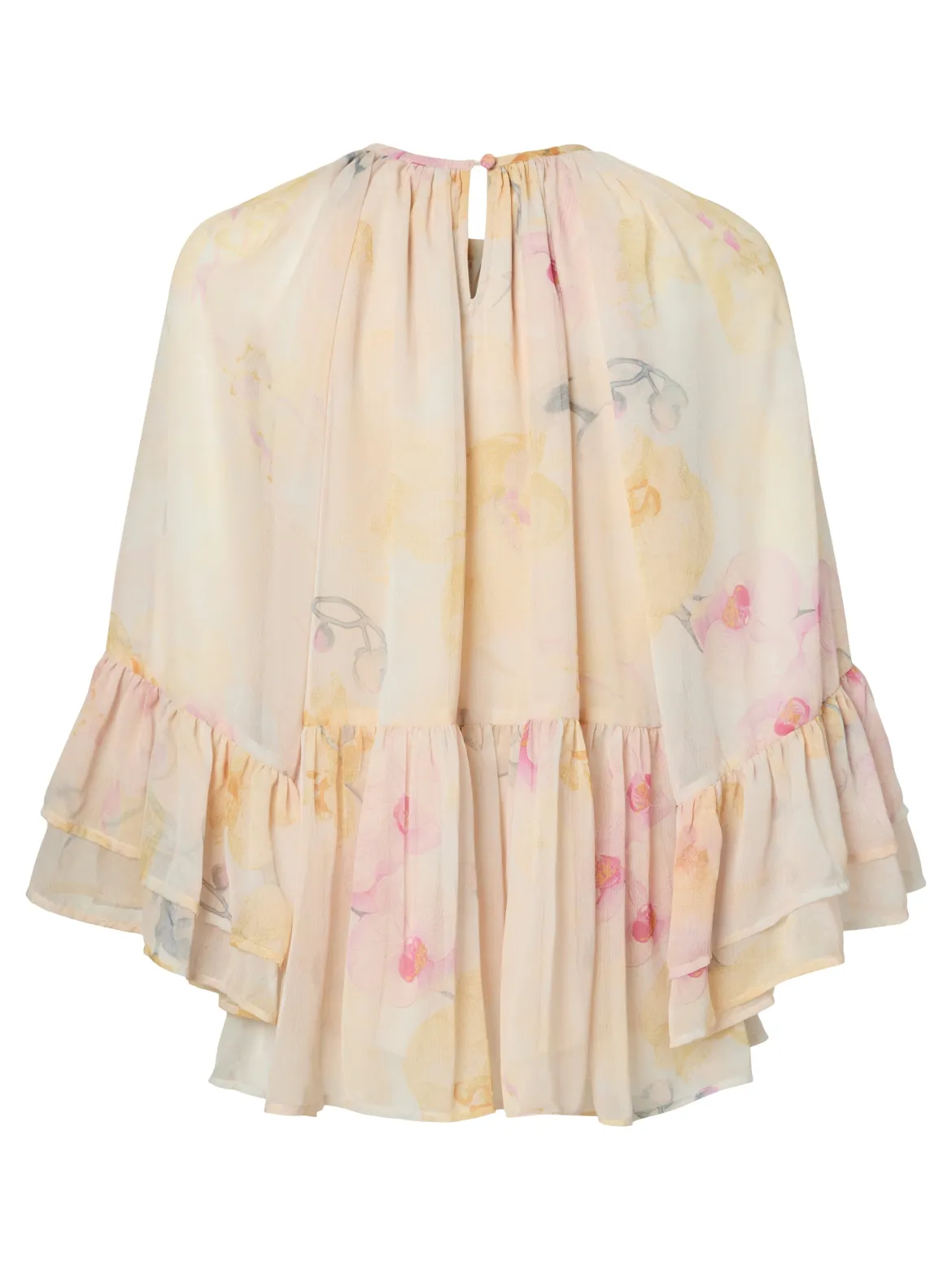 Y.A.S naisten pusero Yasblomina 3/4 Top, Afterglow Blomina Aop