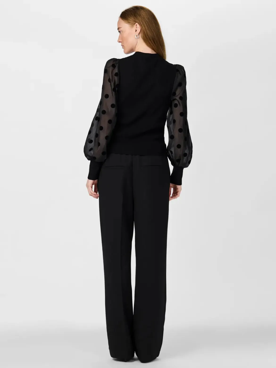 Y.A.S naisten pusero, YASDOTME LS KNIT PULLOVER Black
