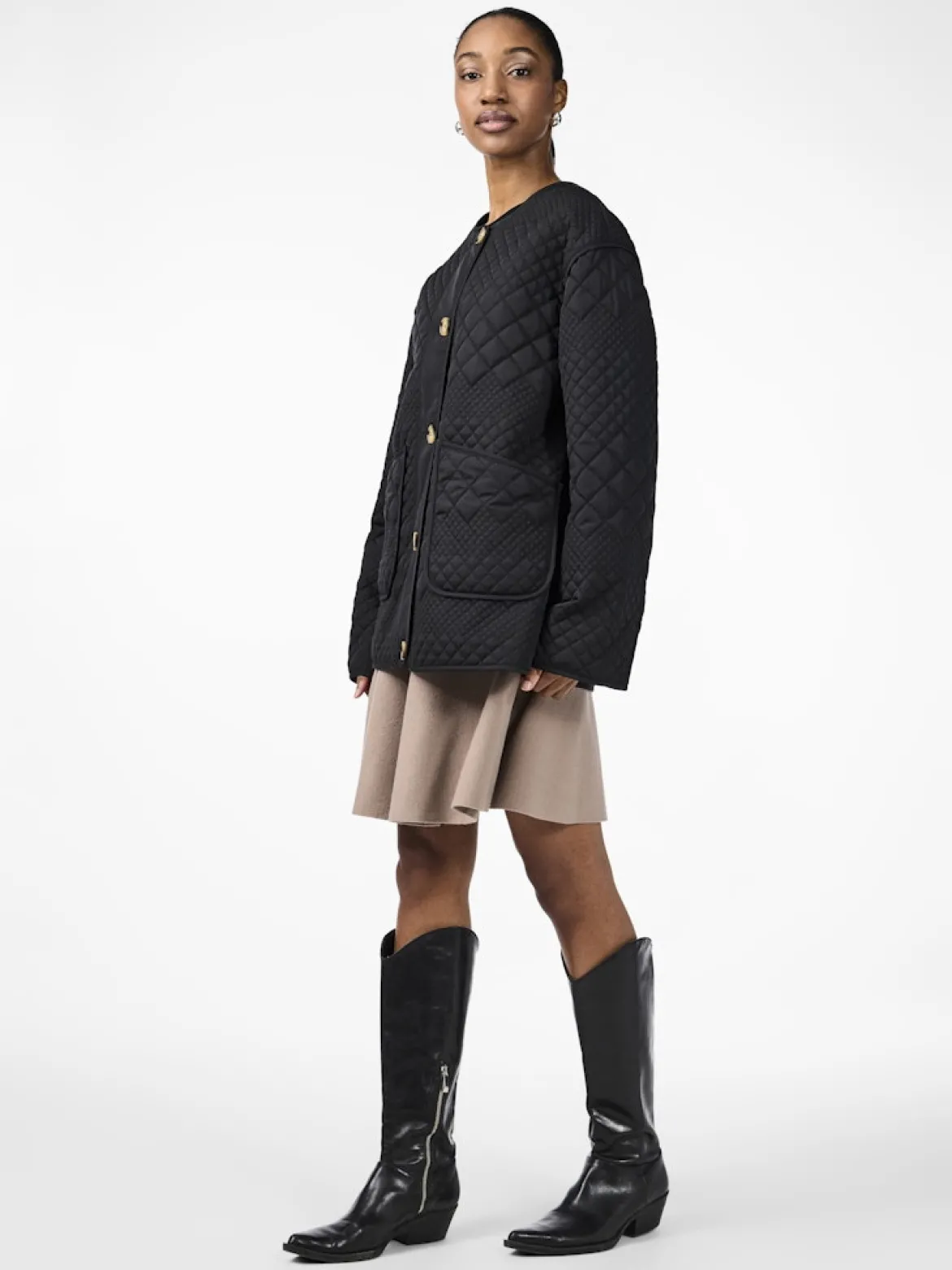 Y.A.S naisten tikkitakki YASLAURIE LS Padded Jacket S., musta
