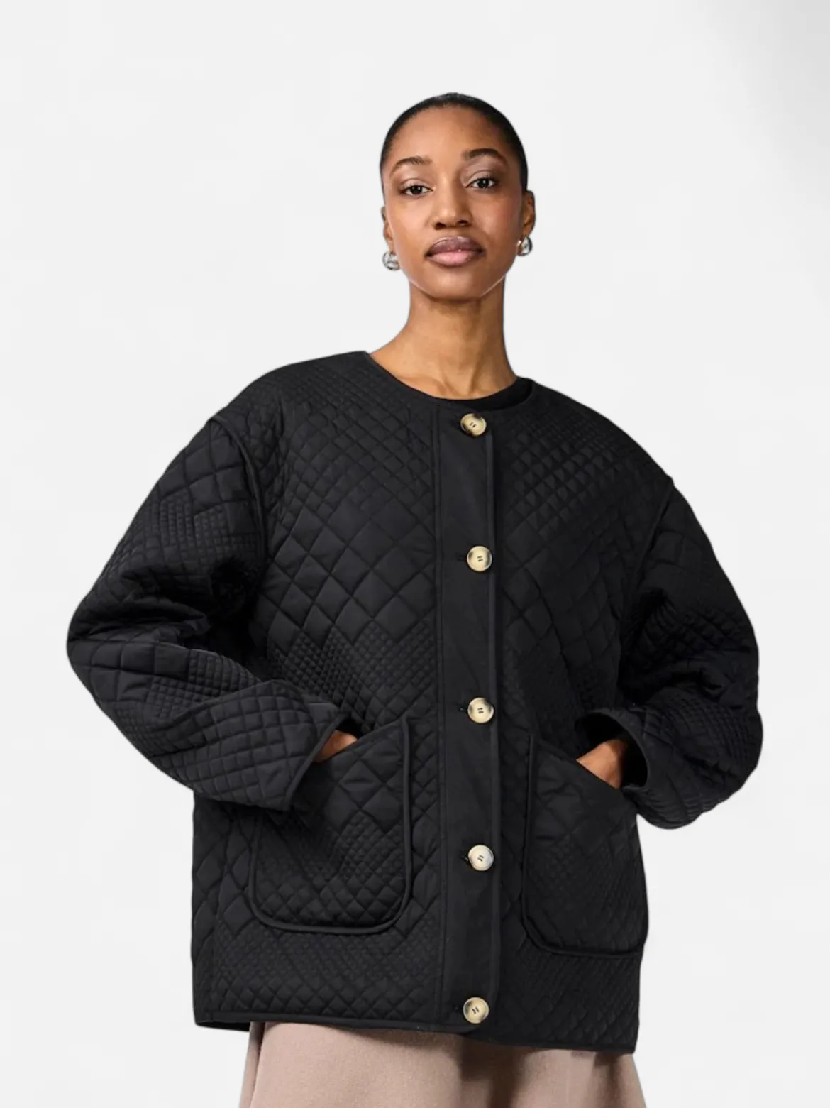 Y.A.S naisten tikkitakki YASLAURIE LS Padded Jacket S., musta
