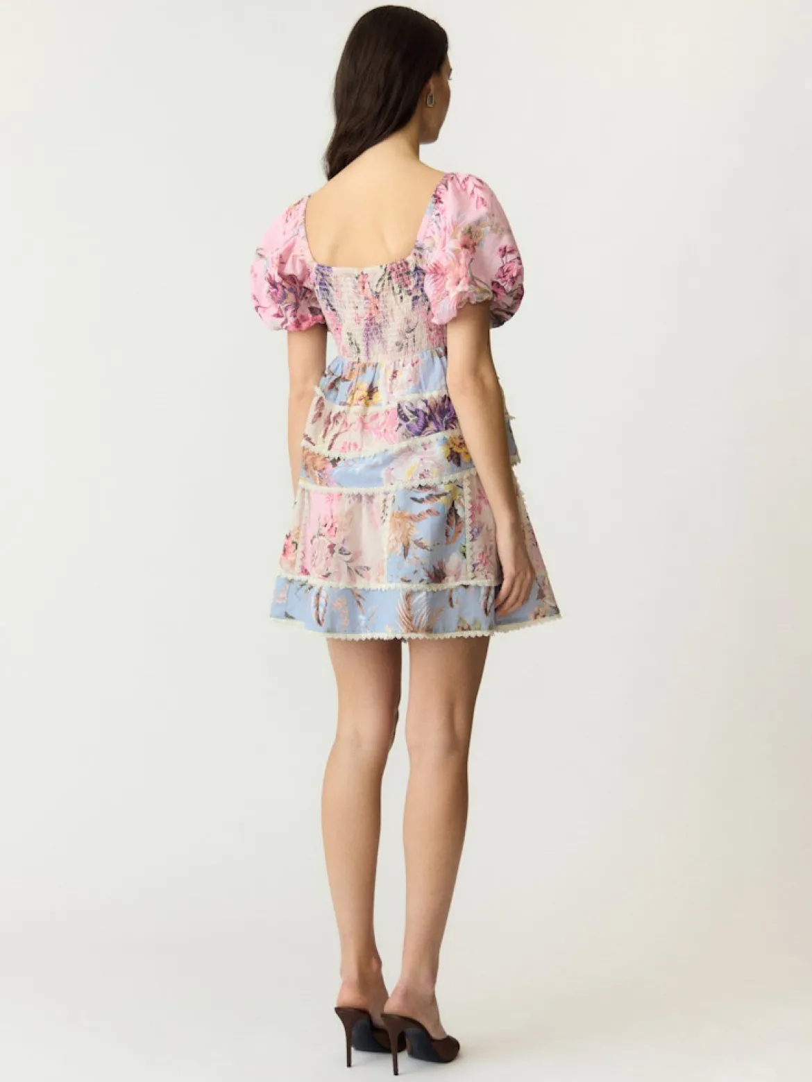 Y.A.S naisten toppi YasMessa SS Smock Top, Pristine W. Ballerin